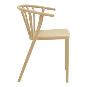 pak-326-000025-2 ΠΟΛΥΘΡΟΝΑ ZELMA PAKOWORLD PP ΣΕ CAPPUCINO ΑΠΟΧΡΩΣΗ 55X53X73ΕΚ