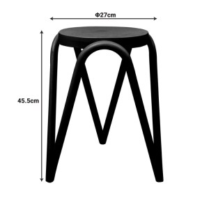 pak-326-000037-2 ΣΚΑΜΠΟ SERZONA PAKOWORLD PP ΣΕ ΜΑΥΡΗ ΑΠΟΧΡΩΣΗ Φ27X45.5ΕΚ
