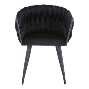 pak-327-000021-3 ΚΑΡΕΚΛΑ VIVIAN PAKOWORLD ΜΑΥΡΟ ΒΕΛΟΥΔΟ-ΠΟΔΙ ΜΑΥΡΟ ΜΕΤΑΛΛΟ 61X55X80ΕΚ
