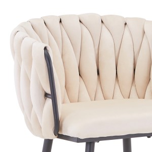 pak-327-000025-4 ΣΚΑΜΠΟ ΜΠΑΡ VIVIAN PAKOWORLD ΜΠΕΖ ΒΕΛΟΥΔΟ-ΠΟΔΙ ΜΑΥΡΟ ΜΕΤΑΛΛΟ 57X50X100ΕΚ