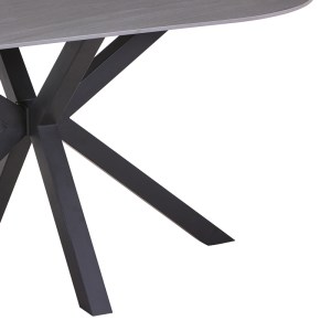 pak-327-000030-4 ΤΡΑΠΕΖΙ MAKREY PAKOWORLD ΓΚΡΙ ΜΑΡΜΑΡΟΥ ΚΕΡΑΜΙΚΟ-ΜΑΥΡΟ ΜΕΤΑΛΛΟ 160X90X75ΕΚ
