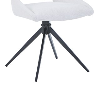 pak-327-000033-5 ΚΑΡΕΚΛΑ ΠΕΡΙΣΤΡΕΦΟΜΕΝΗ LUCIANO I PAKOWORLD ΣΕ ΜΠΕΖ ΥΦΑΣΜΑ-ΠΟΔΙ ΜΕΤΑΛΛΙΚΟ ΜΑΥΡΟ 52.5X54X85ΕΚ