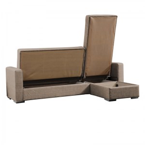 pak-328-000005-3 ΓΩΝΙΑΚΟΣ ΚΑΝΑΠΕΣ-ΚΡΕΒΑΤΙ ΜΕ ΑΠΟΘΗΚΕΥΤΙΚΟ ΧΩΡΟ KANSOS PAKOWORLD ΜΠΕΖ ΥΦΑΣΜΑ 235X150X80ΕΚ