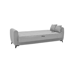 pak-328-000017-8 ΚΑΝΑΠΕΣ-ΚΡΕΒΑΤΙ ΜΕ ΑΠΟΘΗΚΕΥΤΙΚΟ ΧΩΡΟ ΤΡΙΘΕΣΙΟΣ LINCOLN PAKOWORLD ΑΝΟΙΧΤΟ ΓΚΡΙ ΥΦΑΣΜΑ 225X75X85ΕΚ