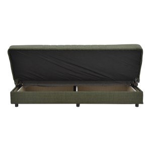 pak-328-000023-3 ΚΑΝΑΠΕΣ-ΚΡΕΒΑΤΙ ΜΕ ΑΠΟΘΗΚΕΥΤΙΚΟ ΧΩΡΟ ΤΡΙΘΕΣΙΟΣ ROMINA PAKOWORLD ΠΡΑΣΙΝΟ ΥΦΑΣΜΑ 190X85X90ΕΚ