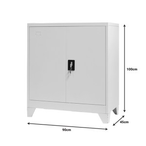 pak-329-000008-4 ΝΤΟΥΛΑΠΙ ΜΕ ΜΕΤΑΛΛΙΚΑ ΠΟΔΙΑ ARMON PAKOWORLD ΑΝΟΙΧΤΟ ΓΚΡΙ ΑΛΟΥΜΙΝΙΟ 90X45X100ΕΚ