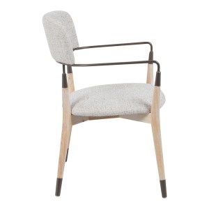 pak-332-000040-2 ΠΟΛΥΘΡΟΝΑ SENTANA PAKOWORLD ΜΕΤΑΛΛΟ-ΞΥΛΟ ΚΑΙ ΥΦΑΣΜΑ ΣΕ ΜΠΕΖ-ΚΑΦΕ ΑΠΟΧΡΩΣΗ 56.5X56X79ΕΚ