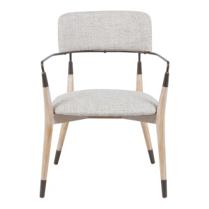 pak-332-000040-3 ΠΟΛΥΘΡΟΝΑ SENTANA PAKOWORLD ΜΕΤΑΛΛΟ-ΞΥΛΟ ΚΑΙ ΥΦΑΣΜΑ ΣΕ ΜΠΕΖ-ΚΑΦΕ ΑΠΟΧΡΩΣΗ 56.5X56X79ΕΚ