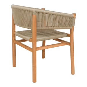 pak-333-000001-1 ΠΟΛΥΘΡΟΝΑ KAJONE PAKOWORLD ΣΚΕΛΕΤΟΣ TEAK ΞΥΛΟ ΣΕ ΦΥΣΙΚΗ ΑΠΟΧΡΩΣΗ ΚΑΙ ΚΡΕΜ ΣΧΟΙΝΙ 62X55X75ΕΚ