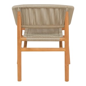 pak-333-000001-4 ΠΟΛΥΘΡΟΝΑ KAJONE PAKOWORLD ΣΚΕΛΕΤΟΣ TEAK ΞΥΛΟ ΣΕ ΦΥΣΙΚΗ ΑΠΟΧΡΩΣΗ ΚΑΙ ΚΡΕΜ ΣΧΟΙΝΙ 62X55X75ΕΚ