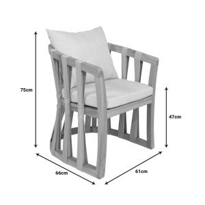 pak-333-000002-6 ΠΟΛΥΘΡΟΝΑ MORANI PAKOWORLD ΣΚΕΛΕΤΟΣ TEAK ΞΥΛΟ ΚΑΙ ΥΦΑΣΜΑ ΣΕ ΦΥΣΙΚΗ ΑΠΟΧΡΩΣΗ 61X66X75ΕΚ