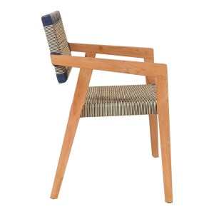 pak-333-000005-2 ΠΟΛΥΘΡΟΝΑ SALAMA PAKOWORLD ΣΚΕΛΕΤΟΣ TEAK ΞΥΛΟ ΣΕ ΦΥΣΙΚΗ ΑΠΟΧΡΩΣΗ ΚΑΙ ΚΡΕΜ-ΜΑΥΡΟ ΣΧΟΙΝΙ 57X60X85ΕΚ