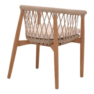 pak-334-000005-1 ΠΟΛΥΘΡΟΝΑ ABBY PAKOWORLD ΣΚΕΛΕΤΟΣ ΑΠΟ TEAK ΞΥΛΟ ΣΕ ΦΥΣΙΚΗ ΑΠΟΧΡΩΣΗ ΚΑΙ ΚΡΕΜ ΜΑΞΙΛΑΡΙ 60X58X78ΕΚ