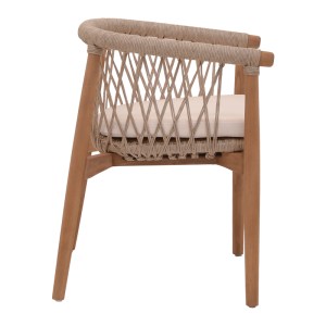 pak-334-000005-2 ΠΟΛΥΘΡΟΝΑ ABBY PAKOWORLD ΣΚΕΛΕΤΟΣ ΑΠΟ TEAK ΞΥΛΟ ΣΕ ΦΥΣΙΚΗ ΑΠΟΧΡΩΣΗ ΚΑΙ ΚΡΕΜ ΜΑΞΙΛΑΡΙ 60X58X78ΕΚ
