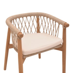 pak-334-000005-5 ΠΟΛΥΘΡΟΝΑ ABBY PAKOWORLD ΣΚΕΛΕΤΟΣ ΑΠΟ TEAK ΞΥΛΟ ΣΕ ΦΥΣΙΚΗ ΑΠΟΧΡΩΣΗ ΚΑΙ ΚΡΕΜ ΜΑΞΙΛΑΡΙ 60X58X78ΕΚ