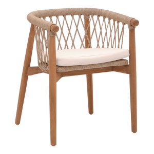 pak-334-000005 ΠΟΛΥΘΡΟΝΑ ABBY PAKOWORLD ΣΚΕΛΕΤΟΣ ΑΠΟ TEAK ΞΥΛΟ ΣΕ ΦΥΣΙΚΗ ΑΠΟΧΡΩΣΗ ΚΑΙ ΚΡΕΜ ΜΑΞΙΛΑΡΙ 60X58X78ΕΚ