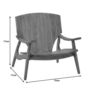 pak-335-000002-7 ΠΟΛΥΘΡΟΝΑ BRAZIN PAKOWORLD ΚΑΡΥΔΙ TEAK ΞΥΛΟ 72X71X77ΕΚ