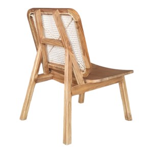 pak-335-000003-1 ΚΑΡΕΚΛΑ VIBORG PAKOWORLD ΦΥΣΙΚΟ TEAK ΞΥΛΟ-ΦΥΣΙΚΟ RATTAN 60X75X87ΕΚ