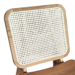pak-335-000003-5 ΚΑΡΕΚΛΑ VIBORG PAKOWORLD ΦΥΣΙΚΟ TEAK ΞΥΛΟ-ΦΥΣΙΚΟ RATTAN 60X75X87ΕΚ