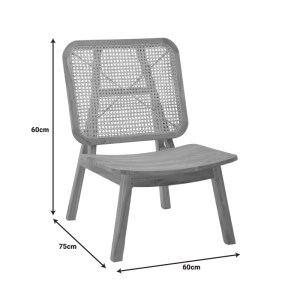 pak-335-000003-7 ΠΟΛΥΘΡΟΝΑ VIBORG PAKOWORLD ΦΥΣΙΚΟ TEAK ΞΥΛΟ-ΦΥΣΙΚΟ RATTAN 60X75X87ΕΚ