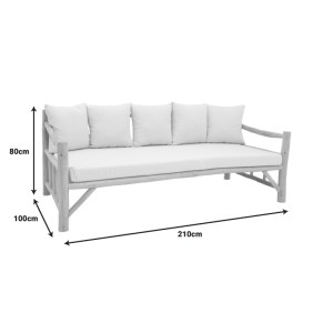pak-335-000021-6 ΚΑΝΑΠΕΣ ROZIANA PAKOWORLD ΦΥΣΙΚΟ TEAK ΞΥΛΟ 210X100X80ΕΚ