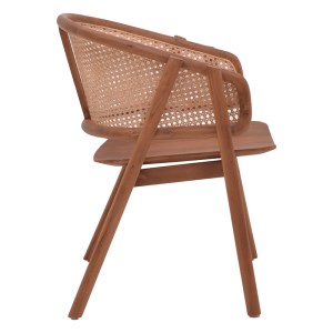 pak-336-000002-2 ΠΟΛΥΘΡΟΝΑ ANLENE PAKOWORLD ΣΚΕΛΕΤΟΣ TEAK ΞΥΛΟ ΣΕ ΚΑΡΥΔΙ ΑΠΟΧΡΩΣΗ ΜΕ RATTAN ΣΕ ΜΠΕΖ ΑΠΟΧΡΩΣΗ 62X54X82ΕΚ