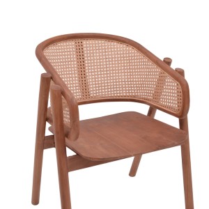 pak-336-000002-5 ΠΟΛΥΘΡΟΝΑ ANLENE PAKOWORLD ΣΚΕΛΕΤΟΣ TEAK ΞΥΛΟ ΣΕ ΚΑΡΥΔΙ ΑΠΟΧΡΩΣΗ ΜΕ RATTAN ΣΕ ΜΠΕΖ ΑΠΟΧΡΩΣΗ 62X54X82ΕΚ