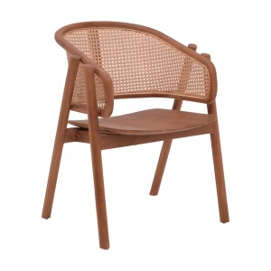 pak-336-000002 ΠΟΛΥΘΡΟΝΑ ANLENE PAKOWORLD ΣΚΕΛΕΤΟΣ TEAK ΞΥΛΟ ΣΕ ΚΑΡΥΔΙ ΑΠΟΧΡΩΣΗ ΜΕ RATTAN ΣΕ ΜΠΕΖ ΑΠΟΧΡΩΣΗ 62X54X82ΕΚ