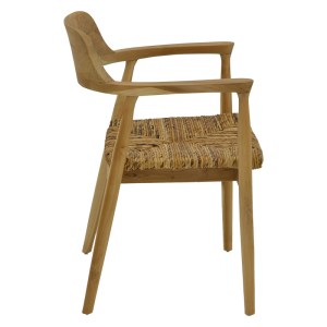 pak-336-000006-2 ΠΟΛΥΘΡΟΝΑ DENVERONE PAKOWORLD ΦΥΣΙΚΟ TEAK ΞΥΛΟ-BANANA ΣΧΟΙΝΙ 57X54X79ΕΚ