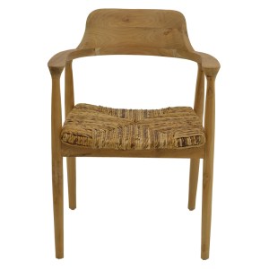 pak-336-000006-3 ΠΟΛΥΘΡΟΝΑ DENVERONE PAKOWORLD ΦΥΣΙΚΟ TEAK ΞΥΛΟ-BANANA ΣΧΟΙΝΙ 57X54X79ΕΚ