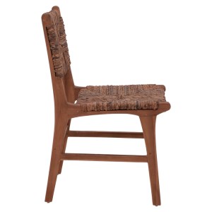 pak-336-000009-2 ΚΑΡΕΚΛΑ REFANE PAKOWORLD ΣΚΕΛΕΤΟΣ TEAK ΞΥΛΟ ΜΕ BANANA ΣΧΟΙΝΙ ΣΕ ΚΑΡΥΔΙ ΑΠΟΧΡΩΣΗ 50X58X85ΕΚ