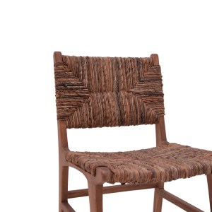 pak-336-000009-5 ΚΑΡΕΚΛΑ REFANE PAKOWORLD ΣΚΕΛΕΤΟΣ TEAK ΞΥΛΟ ΜΕ BANANA ΣΧΟΙΝΙ ΣΕ ΚΑΡΥΔΙ ΑΠΟΧΡΩΣΗ 50X58X85ΕΚ