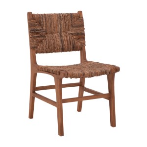 pak-336-000009 ΚΑΡΕΚΛΑ REFANE PAKOWORLD ΣΚΕΛΕΤΟΣ TEAK ΞΥΛΟ ΜΕ BANANA ΣΧΟΙΝΙ ΣΕ ΚΑΡΥΔΙ ΑΠΟΧΡΩΣΗ 50X58X85ΕΚ