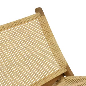 pak-336-000010-6 ΚΑΡΕΚΛΑ JERENZE PAKOWORLD ΦΥΣΙΚΟ TEAK ΞΥΛΟ-RATTAN 65X78X68ΕΚ