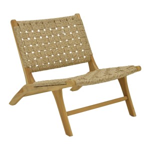 pak-336-000011 ΚΑΡΕΚΛΑ FOLDERE PAKOWORLD ΦΥΣΙΚΟ TEAK ΞΥΛΟ-ΣΧΟΙΝΙ 65X78X68ΕΚ