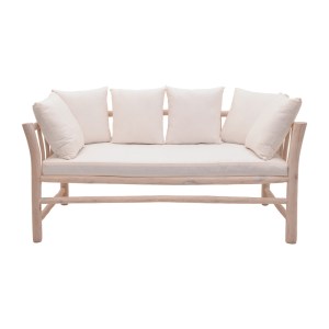 pak-336-000025-1 ΚΑΝΑΠΕΣ ΔΙΘΕΣΙΟΣ DRANJERE PAKOWORLD TEAK ΞΥΛΟ ΣΕ ΦΥΣΙΚΗ ΑΠΟΧΡΩΣΗ ΜΕ ΜΠΕΖ ΥΦΑΣΜΑ 162X80X71ΕΚ