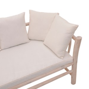 pak-336-000025-3 ΚΑΝΑΠΕΣ ΔΙΘΕΣΙΟΣ DRANJERE PAKOWORLD TEAK ΞΥΛΟ ΣΕ ΦΥΣΙΚΗ ΑΠΟΧΡΩΣΗ ΜΕ ΜΠΕΖ ΥΦΑΣΜΑ 162X80X71ΕΚ