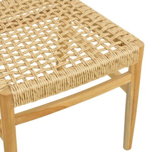 pak-336-000033-7 ΚΑΡΕΚΛΑ TUGA PAKOWORLD ΣΚΕΛΕΤΟΣ TEAK ΞΥΛΟ-PE ΣΧΟΙΝΙ ΣΕ ΦΥΣΙΚΗ ΑΠΟΧΡΩΣΗ 50X58X86ΕΚ