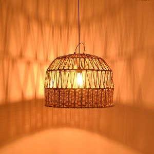 pak-337-000020-1 ΦΩΤΙΣΤΙΚΟ ΟΡΟΦΗΣ ERDON INART  ΜΠΑΝΑΝΑ ΞΥΛΟ-RATTAN PE ΣΕ ΦΥΣΙΚΗ ΑΠΟΧΡΩΣΗ Φ60X45ΕΚ