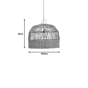 pak-337-000020-2 ΦΩΤΙΣΤΙΚΟ ΟΡΟΦΗΣ ERDON INART  ΜΠΑΝΑΝΑ ΞΥΛΟ-RATTAN PE ΣΕ ΦΥΣΙΚΗ ΑΠΟΧΡΩΣΗ Φ60X45ΕΚ