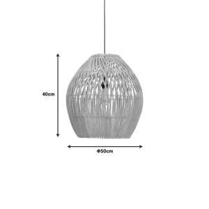 pak-337-000038-2 ΦΩΤΙΣΤΙΚΟ ΟΡΟΦΗΣ IRDEN INART RATTAN ΣΕ ΦΥΣΙΚΗ ΑΠΟΧΡΩΣΗ Φ50X40ΕΚ
