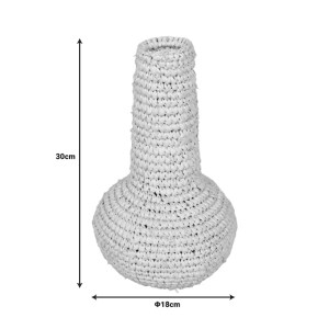 pak-337-000042-1 ΒΑΖΟ SANNERY INART SISAL ΣΕ ΦΥΣΙΚΗ ΑΠΟΧΡΩΣΗ Φ18X30ΕΚ
