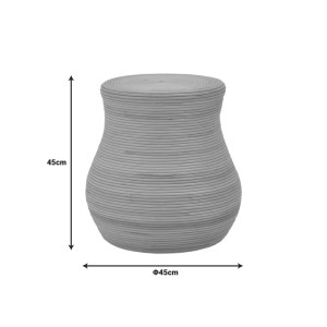 pak-337-000046-3 ΣΚΑΜΠΟ BULATEN INART RATTAN ΣΕ ΦΥΣΙΚΗ ΑΠΟΧΡΩΣΗ Φ45X45ΕΚ