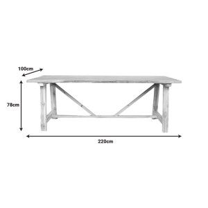 pak-338-000001-1 ΤΡΑΠΕΖΙ LUXOUS PAKOWORLD TEAK ΞΥΛΟ ΣΕ ΦΥΣΙΚΗ ΑΠΟΧΡΩΣΗ 220X100X78ΕΚ