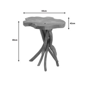 pak-338-000003-2 ΒΟΗΘΗΤΙΚΟ ΤΡΑΠΕΖΙ CENIOLE PAKOWORLD TEAK ΞΥΛΟ ΣΕ ΦΥΣΙΚΗ ΑΠΟΧΡΩΣΗ 44X42X40ΕΚ