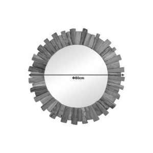 pak-338-000008-1 ΚΑΘΡΕΠΤΗΣ ROUNDER PAKOWORLD TEAK ΞΥΛΟ ΣΕ ΦΥΣΙΚΗ ΑΠΟΧΡΩΣΗ Φ80X4ΕΚ