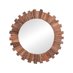 pak-338-000008 ΚΑΘΡΕΠΤΗΣ ROUNDER PAKOWORLD TEAK ΞΥΛΟ ΣΕ ΦΥΣΙΚΗ ΑΠΟΧΡΩΣΗ Φ80X4ΕΚ