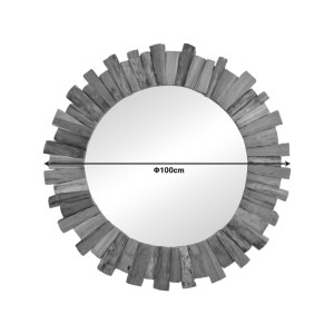 pak-338-000009-1 ΚΑΘΡΕΠΤΗΣ ROUNDER PAKOWORLD TEAK ΞΥΛΟ ΣΕ ΦΥΣΙΚΗ ΑΠΟΧΡΩΣΗ Φ100X5ΕΚ