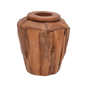pak-338-000014 ΔΙΑΚΟΣΜΗΤΙΚΟ ΒΑΖΟ ARCHEAN PAKOWORLD TEAK ΞΥΛΟ ΣΕ ΦΥΣΙΚΗ ΑΠΟΧΡΩΣΗ Φ30X30ΕΚ