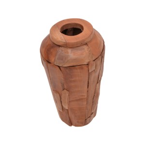 pak-338-000015-1 ΔΙΑΚΟΣΜΗΤΙΚΟ ΒΑΖΟ ARCHEAN PAKOWORLD TEAK ΞΥΛΟ ΣΕ ΦΥΣΙΚΗ ΑΠΟΧΡΩΣΗ Φ30X60ΕΚ